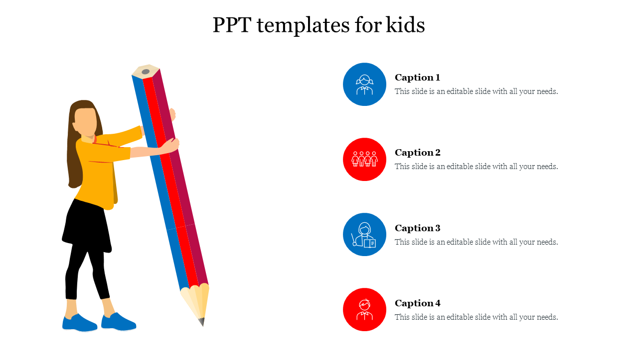 Precisely Creative PPT Templates For Kids presentation